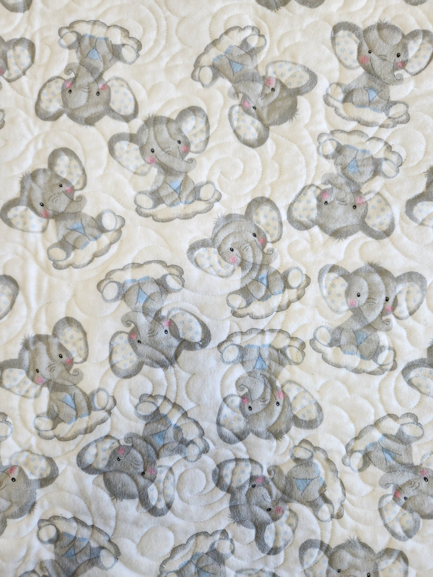 Baby Elephants with Minky Binding