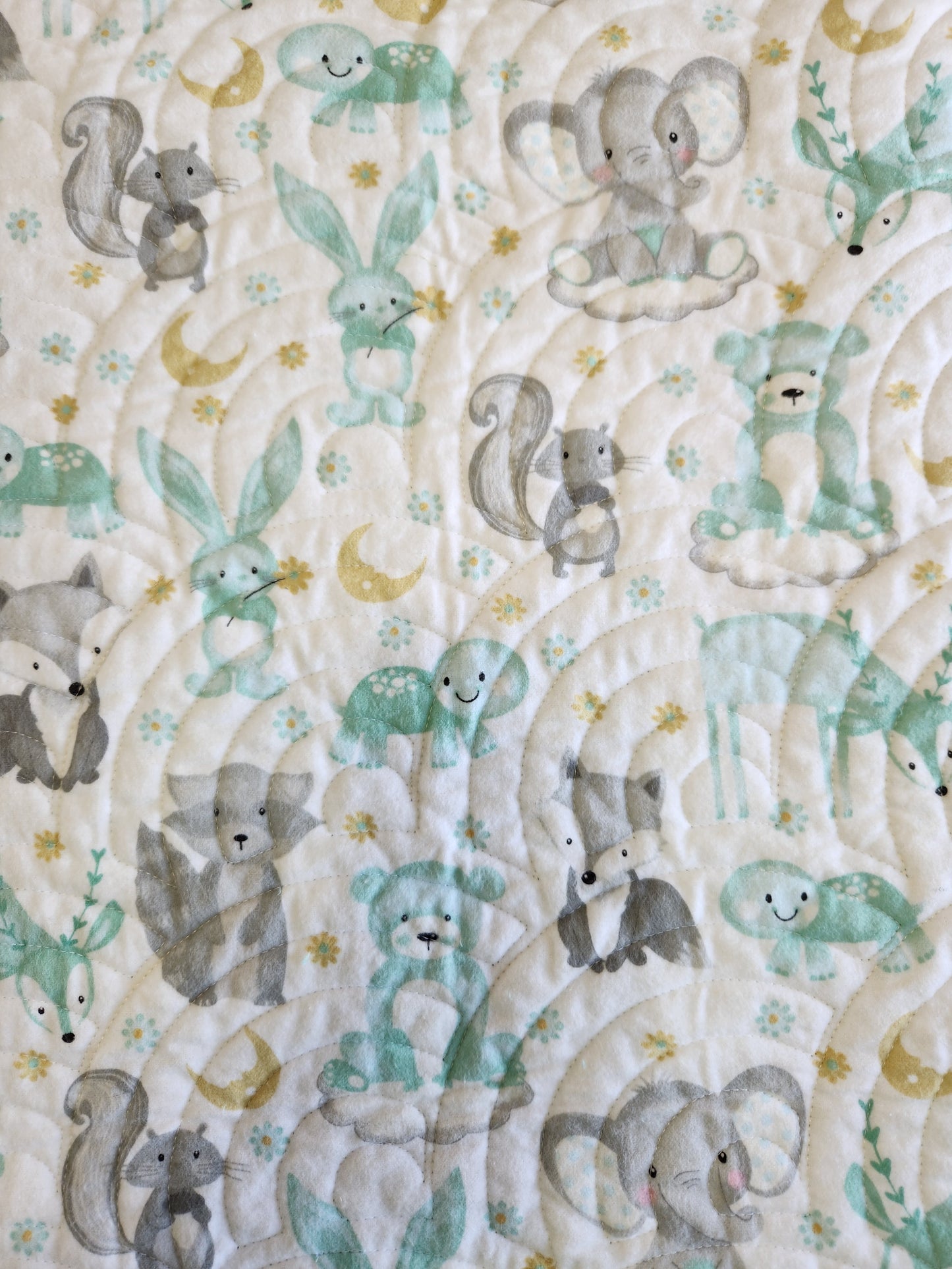 Baby Forest Animals with Minky Binding
