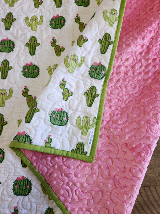 Baby Girl Cactus with Light Green Binding
